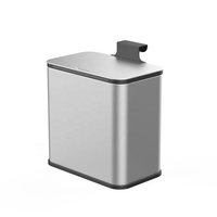 Tempat Sampah meja logam 1.5 liter warna-warni kustom tempat sampah meja mini