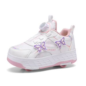 Flashing Roller <b>Skates</b> for Children Mesh Material with Wheels Sport Style <b>Girl</b> Size 30-37 - Product Image 5