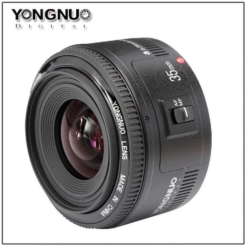 YONGNUO YN35mm 35mm F2 tam fame lens geniş açılı sabit başbakan DSLR kamera lensler Nikon Canon için