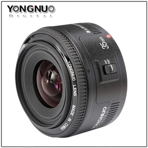 YONGNUO YN35mm 35mm F2 objectif pleine célébrité grand angle fixe objectifs d'appareil photo reflex numérique pour Nikon Canon - Product Image 1