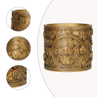 Pot de fleurs Feng Shui en résine, style européen, pour la prospérité, décoration de bureau et de maison, cadeau d'affaires