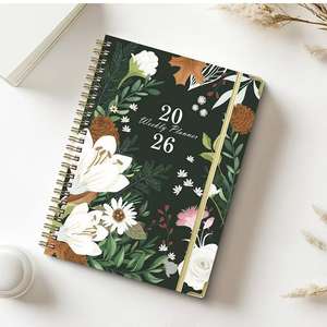 Cuaderno Espiral en Inglés A5, <span class=keywords><strong>Diario</strong></span> con Espiral, Planificador Semanal y Mensual, Agenda de Trabajo y Deportes, Diseño de Logotipo/Gráfico Personalizado - Product Image 4