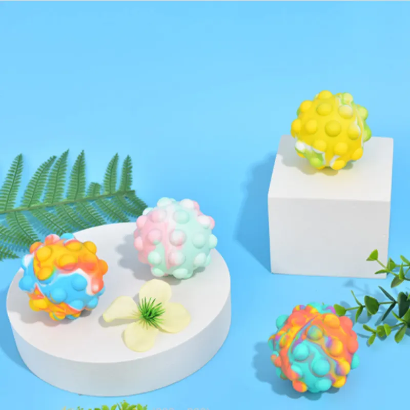 2022 giocattoli per bambini Push Pop Ball Bubble sensoriale Fidget 3D Stress Silicone Squish Popper Pop Ball