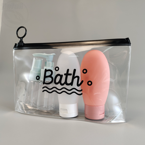 Logotipo impreso personalizado resellable claro grueso joyería colgante pendiente pequeño transparente esmerilado embalaje de plástico cremallera bolsa de PVC - Product Image 1