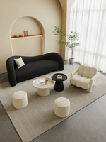 Sofá Moderno Creativo para Sala de Estar con Diseño Curvo, Sofá Modular y Juego de Mesa de Centro, Muebles Adecuados para Lobby de Hotel y Sala de Estar