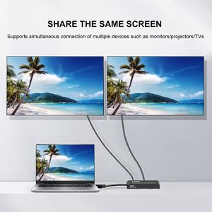 ตัวแยก2.0 HDTV 2ออก <span class=keywords><strong>HDCP</strong></span> <span class=keywords><strong>2.2</strong></span> 4K 60Hz 1080P Full HD HDR แยก HD-MI 1X2สำหรับจอคู่จอแสดงผลแบบขยาย - Product Image 6