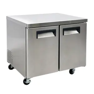 48" 2 Door Under Counter Freezer American Style Work Table With Drawers