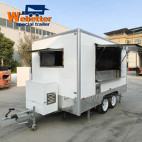 Webetter Maßgefertigter Foodtruck Quadratischer Burger- und Kaffee-Van Catering-Anhänger Imbisswagen für Kebab und Pizza Voll Ausgestatteter Restaurant-Foodtruck