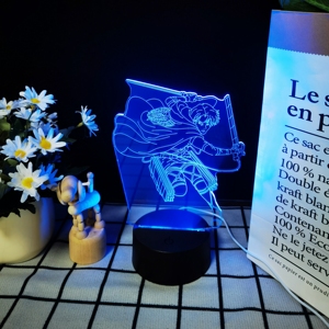 Lámpara de Noche Portátil Plegable con Diseño de <span class=keywords><strong>Ataque</strong></span> <span class=keywords><strong>a</strong></span> <span class=keywords><strong>los</strong></span> <span class=keywords><strong>Titanes</strong></span>, Lámpara Holográfica 3D con Opciones Multicolores para Fanáticos - Product Image 3