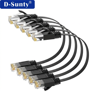 Cable Ethernet Plano Cat6 32AWG RJ45 UTP, Cable de Red de Cobre Desnudo, Negro, 0.5m-30m, OEM ODM - Product Image 2