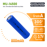 14500 MU-14500 Sel Baterai Li-ion 3.7V 800mAh Dapat Diisi Ulang Kelas A-10 ℃ ~60 ℃   Senter Mainan Tahan Suhu Tinggi untuk Peralatan Rumah Tangga Kecil
