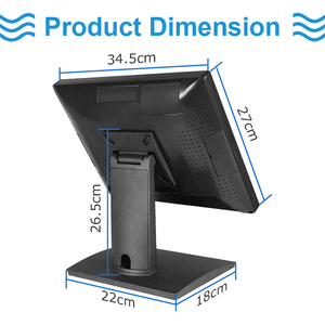 Dual Screen 15.6+11.6-Inch Full Set POS Cash Register Equipment Kiosk Checkout Cashier Machine - Product Image 6