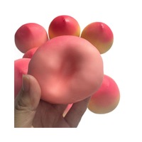 Produit phare : Balle anti-stress souple et modelable, faite main, en forme de pêche, avec effet couineur, jouet sensoriel, vente en gros
