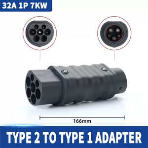 Adaptor Pengisi Daya WUFEN EV Tesla Model Y s X 3 J1772 ke Gbt Adaptor 32A 7kw Tipe 2 ke Tipe 1 Konverter Pengisian Daya untuk Semua Negara - Product Image 3