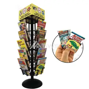 Stationery Shop And Bookstore Book Display Design Retail Metal Wire Comic Book Display Rack Stands