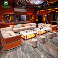 Ensemble de canapés de bar modernes en cuir PU, durables et écologiques, meubles modulaires pour discothèques et salons KTV