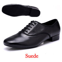 Zapatos de Baile Latino de Cuero Genuino para Hombre, Suela de Gamuza, Zapatos de Baile Moderno de Piel de Vaca para Hombre, Zapatos de Baile Cuadrado para Adultos