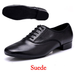 Chaussures de <span class=keywords><strong>Danse</strong></span> Latine et de Salon pour Hommes en Cuir Véritable avec Semelle Extérieure en Daim et Doublure en Coton pour Adultes - Product Image 5