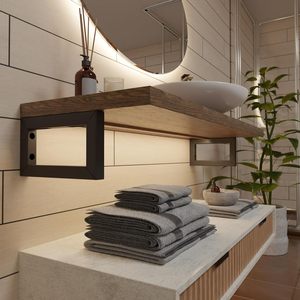 Soporte de pared de 2 piezas de alta resistencia para consola de lavabo, soportes de encimera de fregadero con soporte de estante de transporte de pedidos por correo - Product Image 3