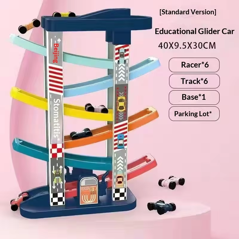 Grande piste amusante dans une boîte colorée