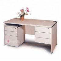 Tables de bureau simples pour enseignants, bureaux en bois avec support pour ordinateur, tiroir latéral, étagère et clavier