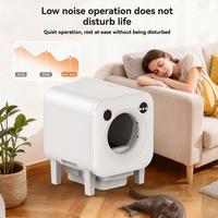 Bac à litière intelligent autonettoyant avec contrôle vocal et vidéo via application, grande toilette fermée pour les foyers multi-chats
