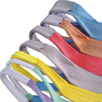 Sangles de levage en polyester, sangles rondes pour le levage de 1t à 50t, sangles de levage en toile, sangles plates colorées