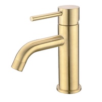 En gros Brossé 304 En Acier Inoxydable Or Bassin Robinets Robinets D'eau
