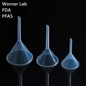 Funil de Plástico Worner Lab 30mm 50mm 60mm 75mm 90mm 100mm 120mm 150mm para Filtragem de Líquidos Químicos e Água, Funil Branco - Product Image 1