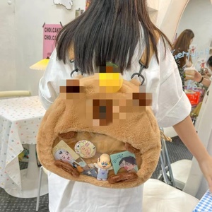 Luckykoo CapyBackpack Durable Casual Multifunction <b>Plush</b> Bookbag Backpack <b>Large</b> <b>Plush</b> Korean Gift for Kids Boys Girls for School - Product Image 3