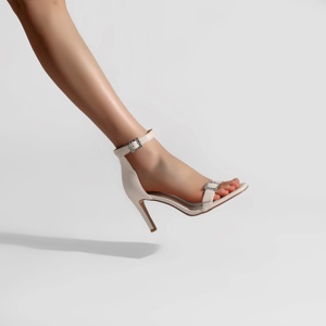 Sandales <span class=keywords><strong>à</strong></span> talons aiguilles <span class=keywords><strong>à</strong></span> bout carré pour femmes, chaussures avec boucles en strass pour les sorties de soirée, les mariages, les rendez-vous galants et les sorties <span class=keywords><strong>à</strong></span> la plage - Product Image 3