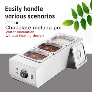 La mejor máquina de templado de chocolate, 3 crisoles, precio al por mayor de fábrica, fundidor de chocolate eléctrico - Product Image 2