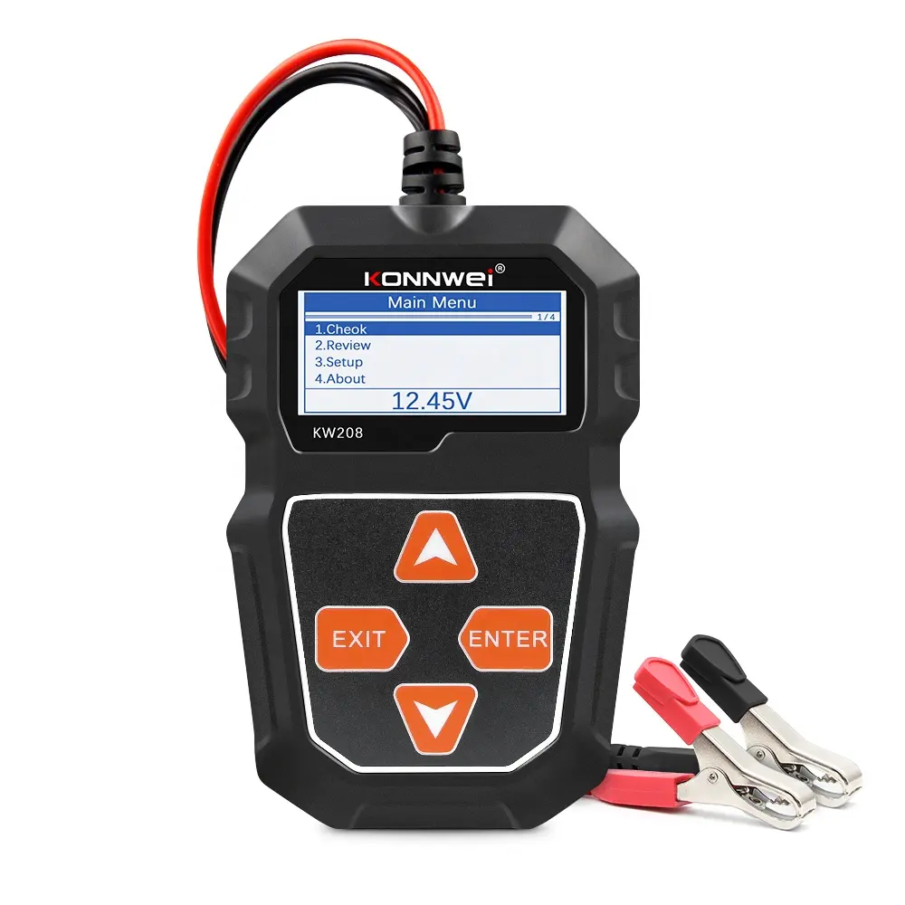 KONNWEI KW208 السيارات جهاز اختبار بطارية ل DC8-16V بطارية الجهد دعم متعدد اللغات OBD2 التشخيص