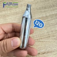 Cartouche de CO2 en acier au carbone 12g sans filetage Or/Argent Haute Pureté Faible Pression Rechargeable Gaz Industriel Certifié CE pour Marqueurs de Paintball
