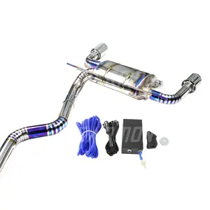 Car Performance Titanium Alloy Catback Exhaust System For BMW 3 Series F30 F35 B48 2.0T 2017-2019 With Vaccum Valve Control Kit
