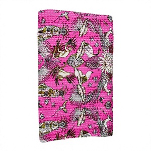 Couette bohème rose imprimée avec motifs d'animaux et d'oiseaux, décoration d'intérieur faite à la main, polyester et coton, toutes saisons - Product Image 1