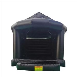 Castello Gonfiabile per Bambini 13x13ft in PVC Bianco e Nero per Esterni, Protezione UV, per 8 Persone, Ideale per Feste e Matrimoni - Product Image 2