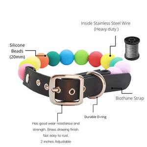 <span class=keywords><strong>Collar</strong></span> de Perro Ajustable de Silicona con Cuentas, Joyería Elegante, Personalizado, Impermeable, Bonito, Colorido, Femenino, <span class=keywords><strong>Collar</strong></span> de Perro Resistente - Product Image 4