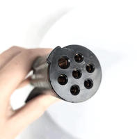 USA Connecteur de remorque femelle 6 broches en métal petit adaptateur de prise de remorque rond en aluminium 6 pôles