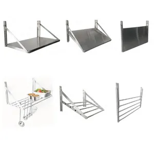 NSF Listing Mountable Stainless Steel kitchen Wall Shelf