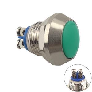 <b>Push</b> <b>Button</b> <b>Switch</b> 12mm Round Head IP65 Waterproof Normally Open Screw Pin Non Illuminated - Product Image 3