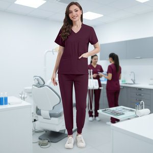 Conjuntos de Uniformes Médicos 42304 Unisex, Transpirables, Suaves, Mezcla de Spandex, para Uso Hospitalario, para Enfermeras y Doctores, con Elasticidad - Product Image 2