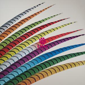 Plumes de faisan zébré artificielles de qualité supérieure, très demandées, pour l'artisanat DIY, les coiffes, les bijoux, les leurres de pêche et la décoration de costumes - Product Image 2