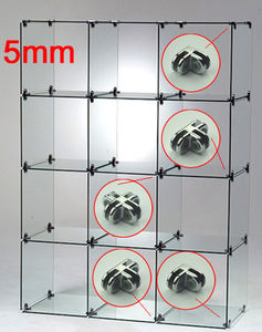 Conector de Cubo de Vidrio Personalizable de 2/3/4 Vías, Tamaño Ajustable para una Exhibición Eficiente de Cubos de Vidrio en Almacenes y Supermercados - Product Image 6