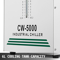 Refroidisseur d'eau industriel VEVOR CW-3000 220V, composant principal du moteur, puissance 750W, réservoir 9L, hauteur de refoulement 10M, débit 10L/min, facile à utiliser, laser