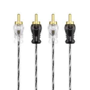 Câble audio RCA pour amplificateur de voiture, paire torsadée, gaine en PVC transparent, tête moulée par injection mono. - Product Image 3