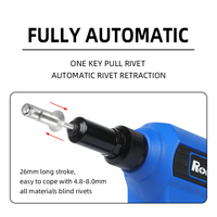 Pistolet à riveter à batterie au lithium RL-TD1 sans fil Riveteuse électrique efficace sans fil 4.8-8.0mm Outil de rivetage à force de traction puissante