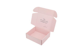 Boîte de papier de <span class=keywords><strong>carton</strong></span> ondulé recyclé imprimé de logo personnalisé bon marché respectueux de l'environnement boîte postale rose boîtes en <span class=keywords><strong>carton</strong></span> pour vêtement - Product Image 4