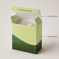 Matte Weiche Garten-Grüne Starre Geschenkbox mit Individueller Bedruckung für Tee und Kaffee, Umweltfreundliche Luxusverpackung mit Einsteckverschluss
