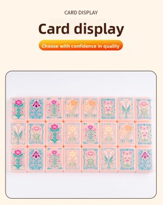 Ensemble de Mahjong américain rose <span class=keywords><strong>Paris</strong></span>, best-seller, prêt à être expédié en 7 jours |   Tuiles de Mahjong Assorties à Simple Couche avec Stock en Gros - Product Image 1